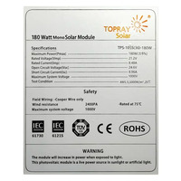 Солнечный модуль TopRay Solar 180М TPS105S(36)-180W