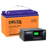 Комплект ИБП Hiden HPS20-0612 + Аккумулятор Delta DTM 12100L Комплект ИБП Hiden HPS20-0612 + Аккумулятор Delta DTM 12100L